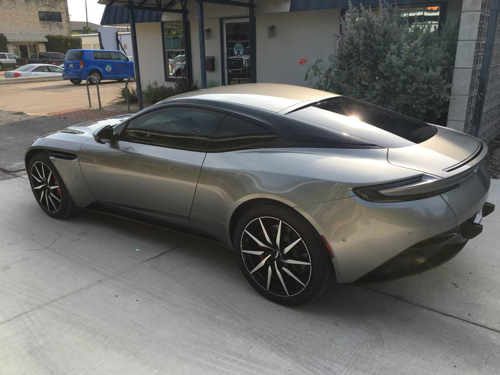 Paint protection and window tinting on Aston Martin